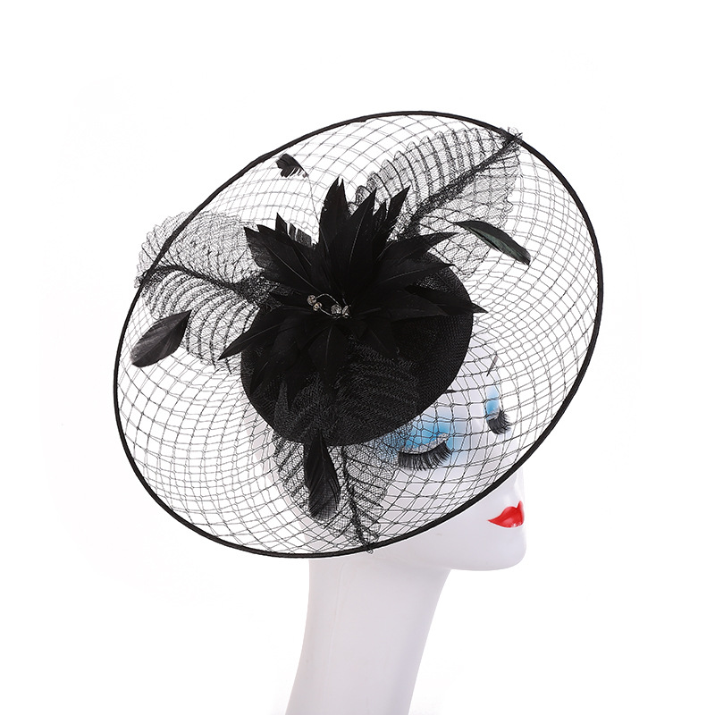 Big Tea Party Fascinator Hat Kentucky Derby Headband Flower Pillbox Hat Headwear Fascinators for Cocktail Bridal Wedding