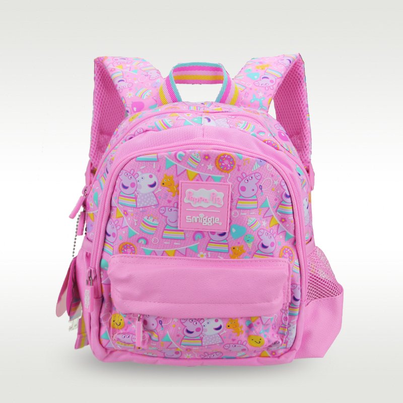 australia original Smiggle hot-selling children's schoolbag girl pink cute piggy schoolbag kindergarten backpack q6eJ#
