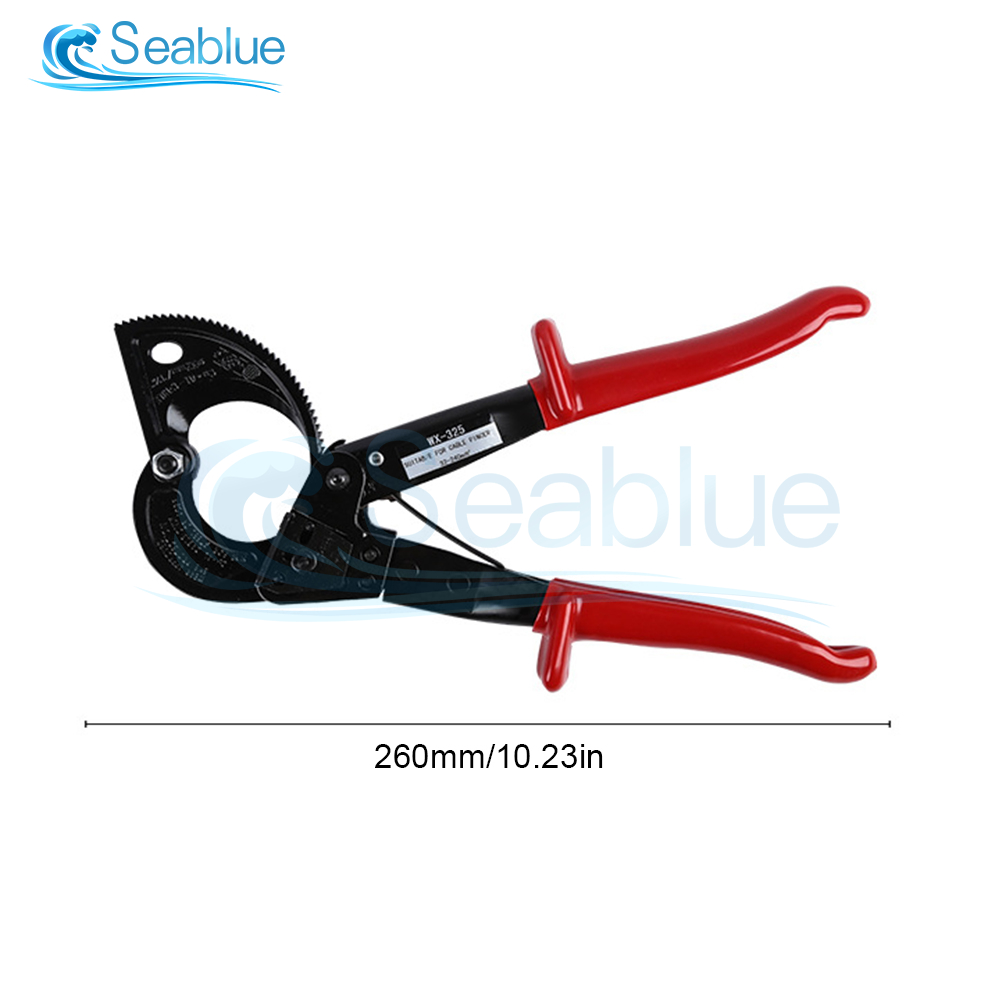 HS-325A Pliers Ratchet Cable Cutter AWG 600MCM Ratcheting Wire Plier Hand Tool Cut Up To 240mm Multifunctional For Electrical