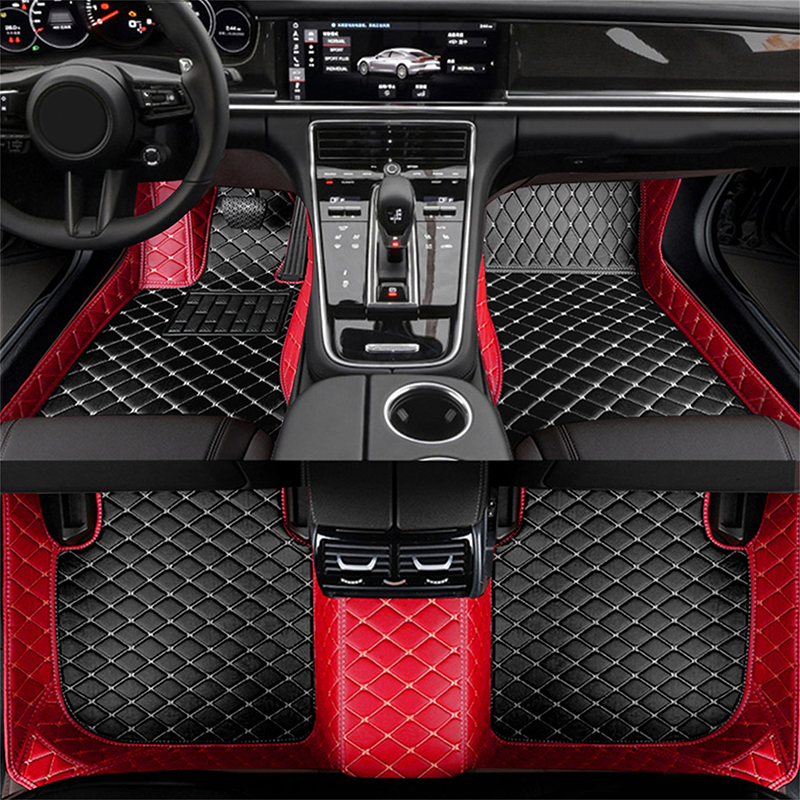 Leather Car Floor Mats For FORD Edge 2015-2019 kit set Carpets Rugs Foot Pads Accessories