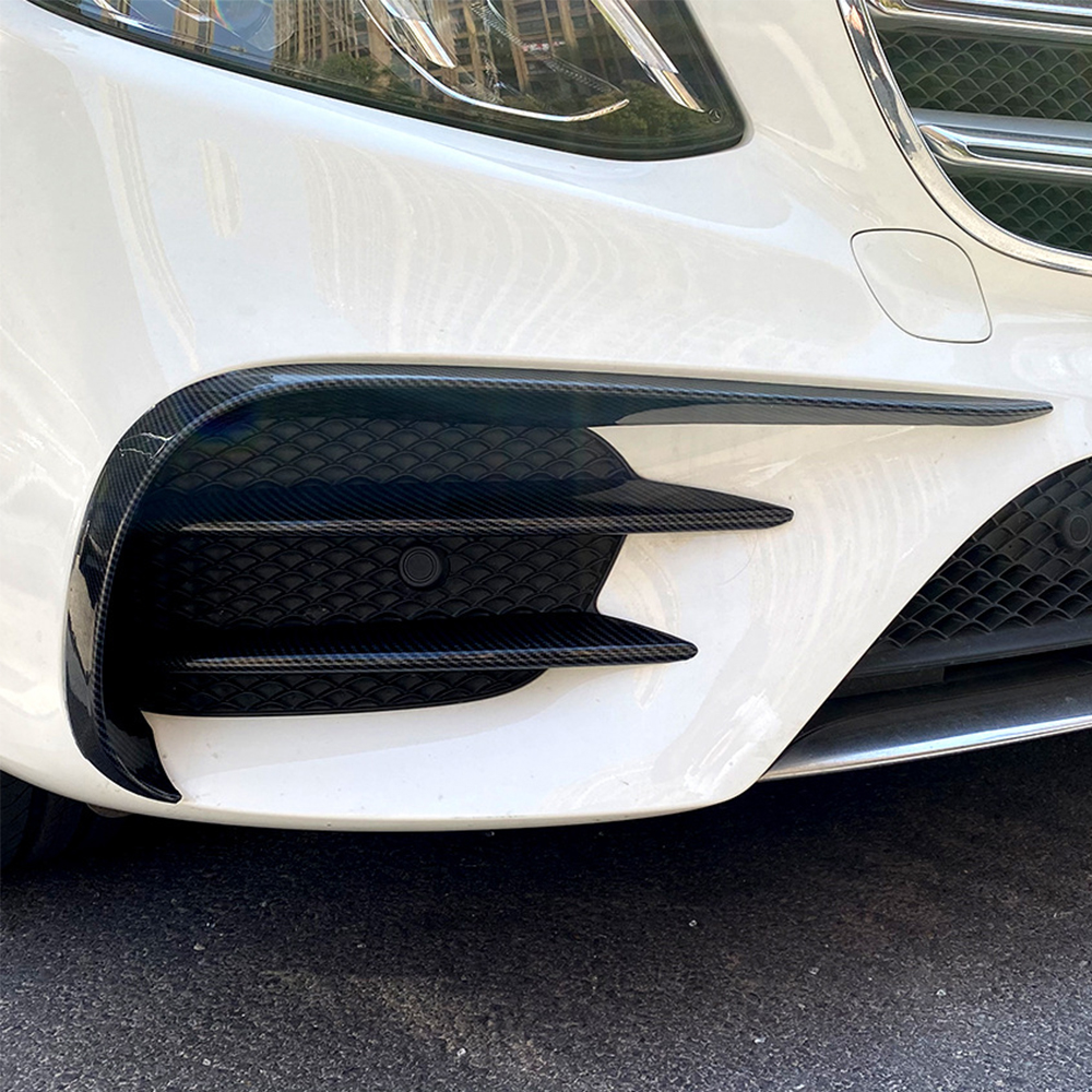 Car Front Bumper Splitter Side Spoiler Air Vent Body Kits Trim For Mercedes-Benz E-Class W213 E200 E260 E300 2016-2020
