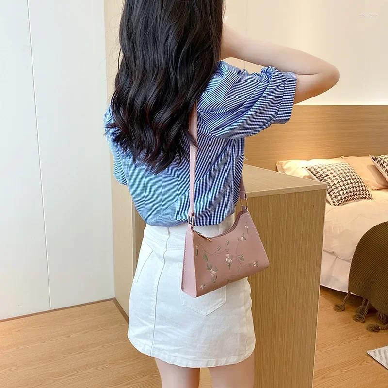 2025 NEW Hobo Summer Lace ral ing Shoulder Bag For Women Soft PU Leather Underarm Bags Beach Travel Handbag Girls Small Tote zhanyishengli