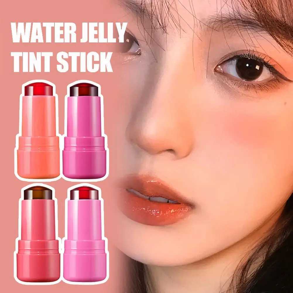 8 Colors 3-in-1 Cheek Lip Tinted Moistured Blush Stick Eyes Cheek Lip Brighten Cream Water Jelly Tint Stick Matte Contour MakeupXJ241111