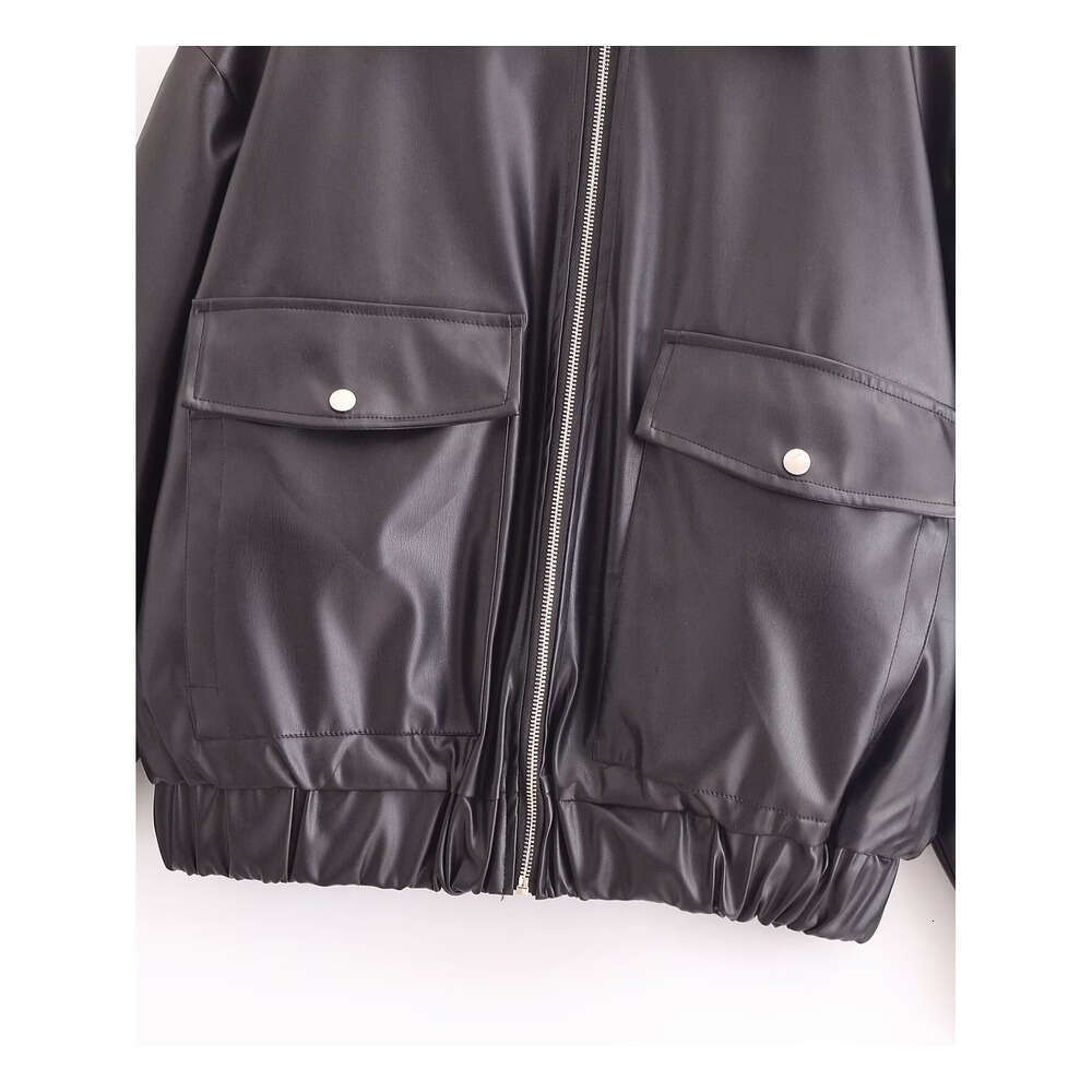 shanshi leather jacket women winter new and versatile women's clothing faux leather loose jacket