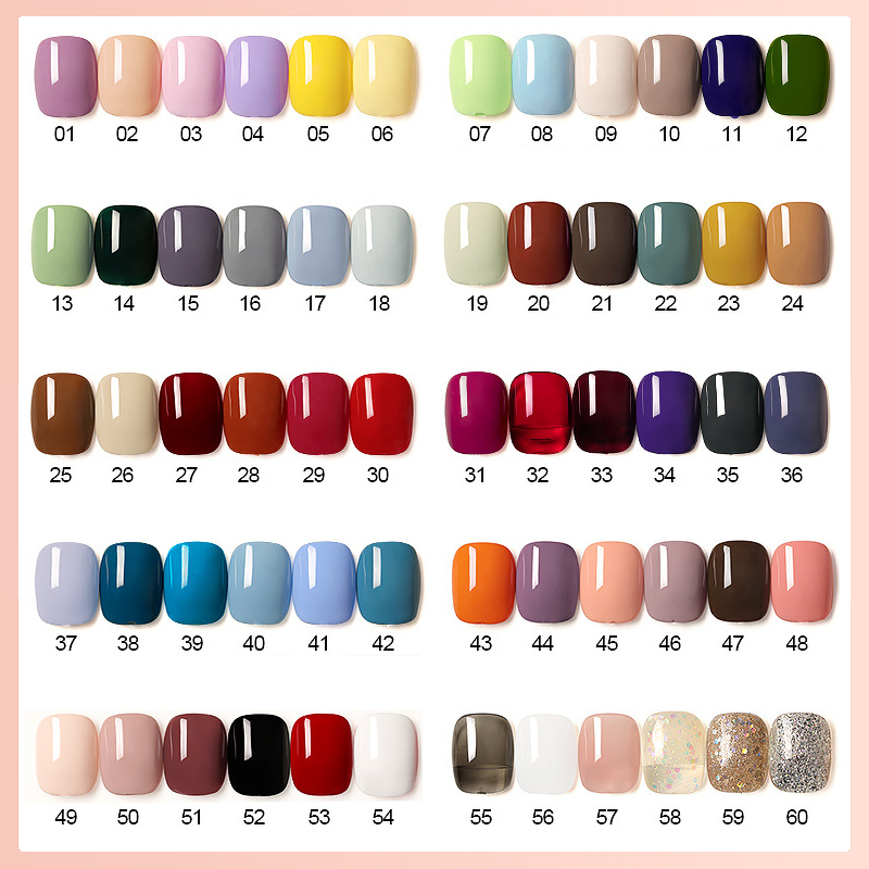 15ml 60 Colors Nail Gel Polish DIY Soak Off UV LED Semi-Permanent Varnish Glitter Nail Polish Reinforcement Glue Manicure