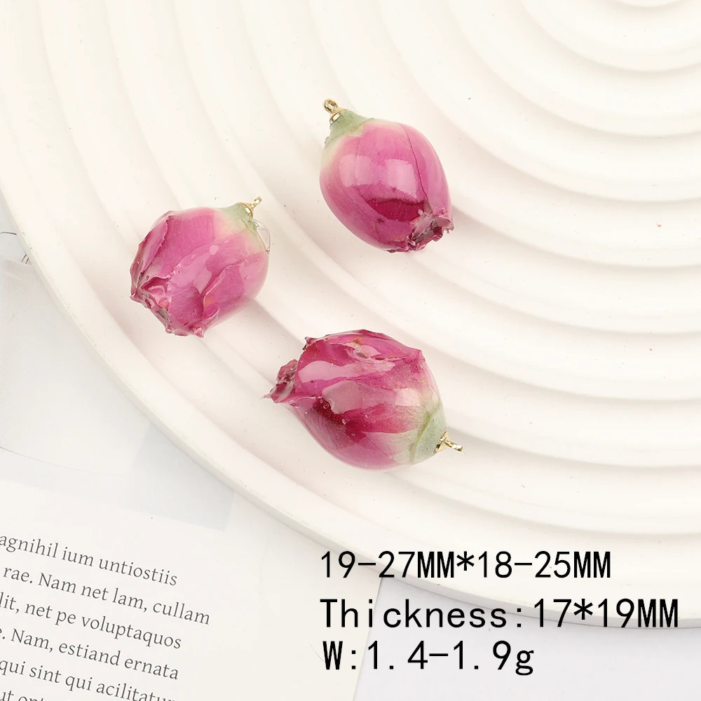 Cordial 20Pcs DIY Earring Making/Natural Flower Charm/Handmade/Necklace/Jewelry Accessories Resin Pendant #102691 241108