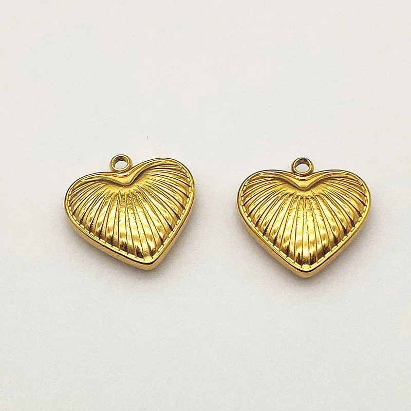 incoming 50mm stainless steel pendant heart-shaped charm used for handmade earrings DIY parts jewelry accessories discovery 241108