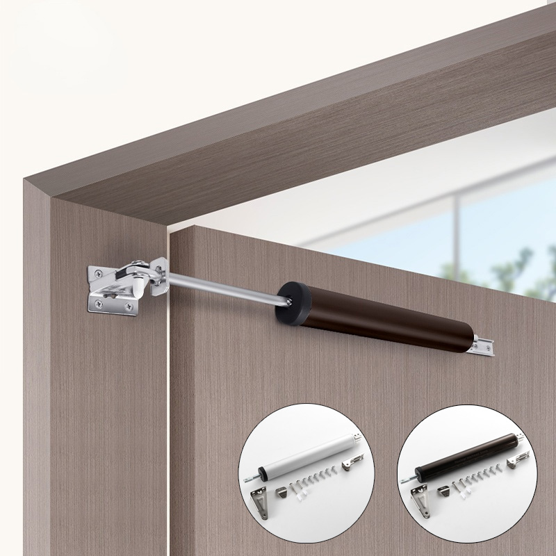 Automatic Spring Door Closer 90 Degrees Positioning Stop Buffer Speed Adjustment Door Closing Device Furniture Door Hardware