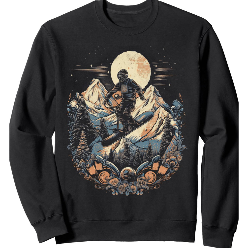 Long Sleeve Shirts for Men sweatshirt Snowboard Snowboarder Snowboarding Graphic Tee for Men Women Sweatshirt T shirt Tee Streetwear Casual tops cloth