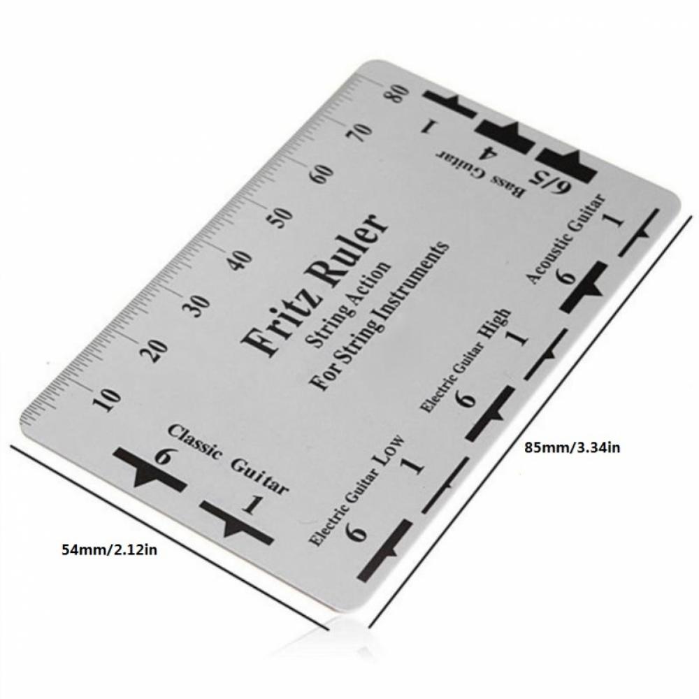 Double Sided Guitar Ruler Scale String Pitch Measuring Ruler for Electric Acoustic Guitar Bass Luthier Tool Guitar Neck Ruler