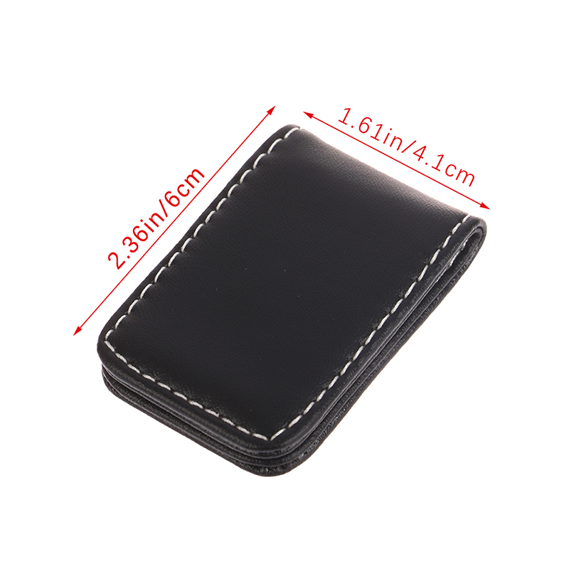 Money Clip Wallet Slim Men Women Vintage Strong Magnet Money Clip Cow PU Leather Pocket Clamp Credit Card Cash Case Holder