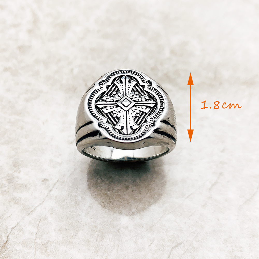 Ring Classic Cross Fine Jewerly For Women Men 2023 Summer Brand New Personal Lucky Gift In 925 Sterling Silver