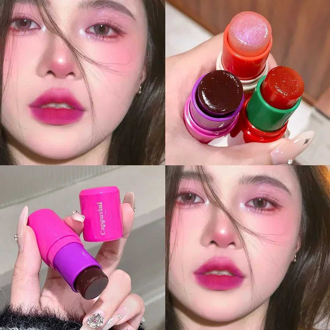 Monochrome Jelly Blush Stick Water Jelly Tint Stick Long-lasting Cheek Makeup Hydrating Stain Face Tint Milk Jelly Lip GlossXJ241111