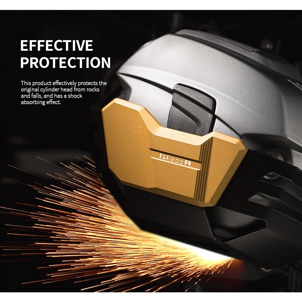 Protectores de culata negros para R1200R R1200GS R 1200 GS R RnineT R nineT, cubierta protectora de motor de motocicleta 01d0a
