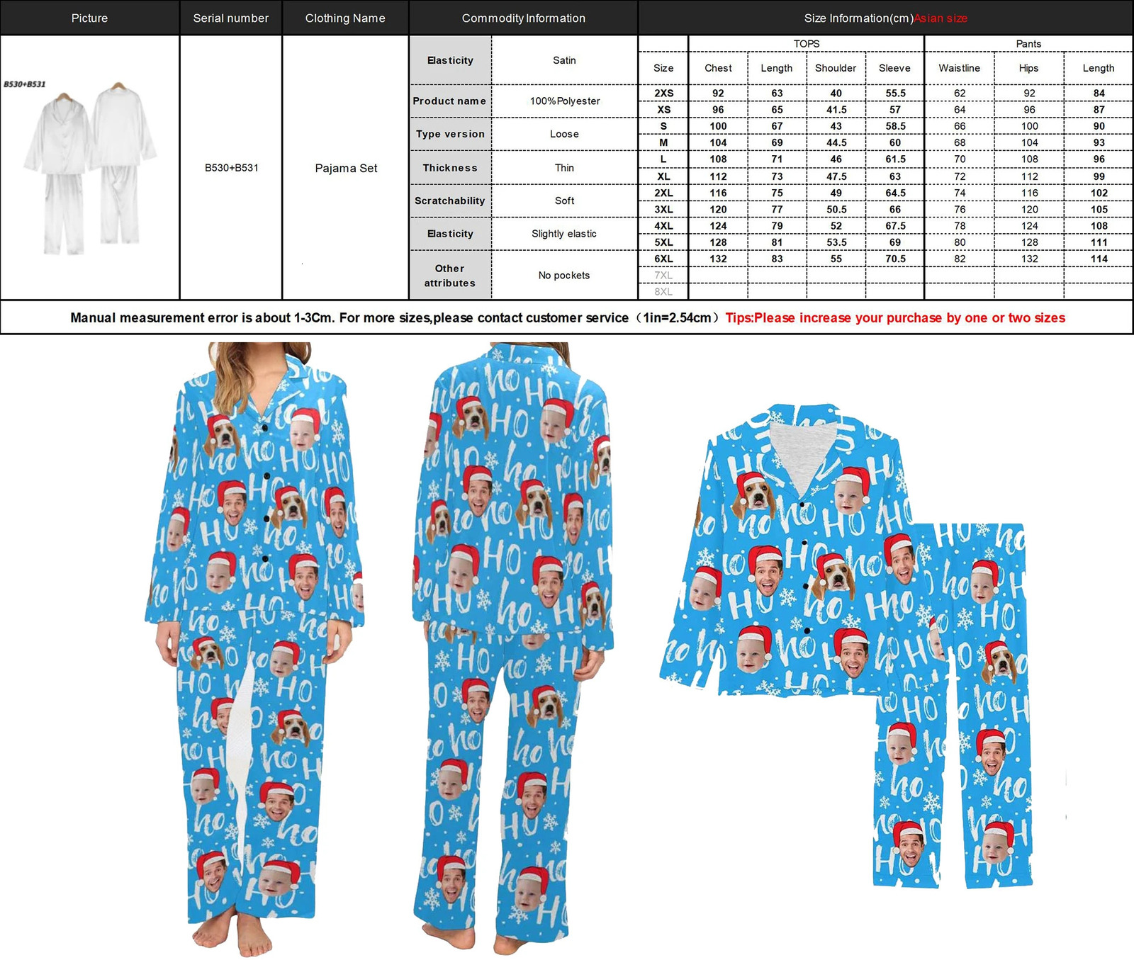 Custom Face Christmas Couple Pajama Pants Holiday Family Party Funny Gifts For WomenMen Sweatshirts 241111