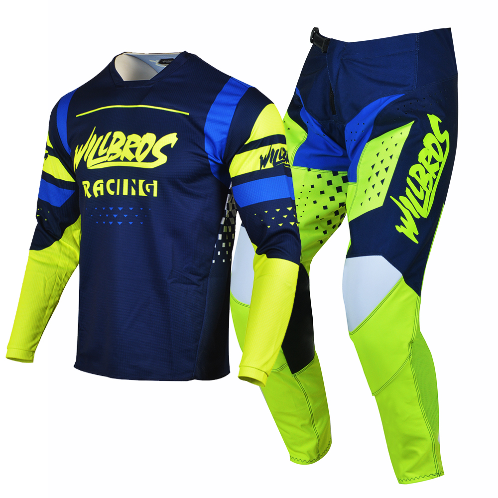 Willbros Gear Set MX Motocross Offroad BMX Dirt Bike Jersey and Pants Combo Downhill Cross Country Suit