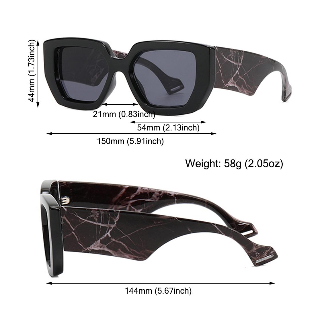 New Oversized Thick Frame Sunglasses Women Men Vintage Square Sun Glass Modern Shades Retro Male Female Sunnies Driving Goggles