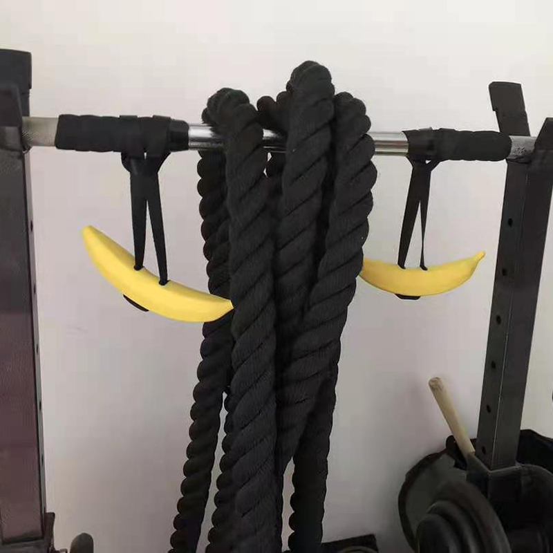 Banana Ox Horn Pull Up Chinning Gym Barbell Bar Handles Bodybuilding Gym Accessories Anti-slip Grip Strength Training Gym Handle