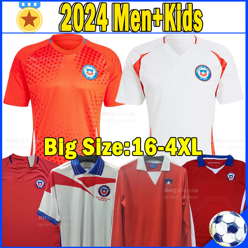 XXXL 4XL chile 2024 2025 Copa America soccer jerseys retro 1982 1998 Alexis Vidal Vargas Medel 2014 16 17 camiseta de futbol national team men football shirts kids kits