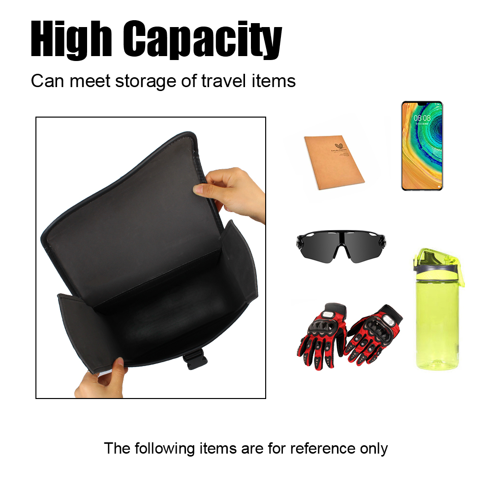 Retro PU Leather Motorcycle Saddlebag Saddle Bags Pouch Storage Case Side Luggage Tank Suitcase Waterproof Motorbike Accessories