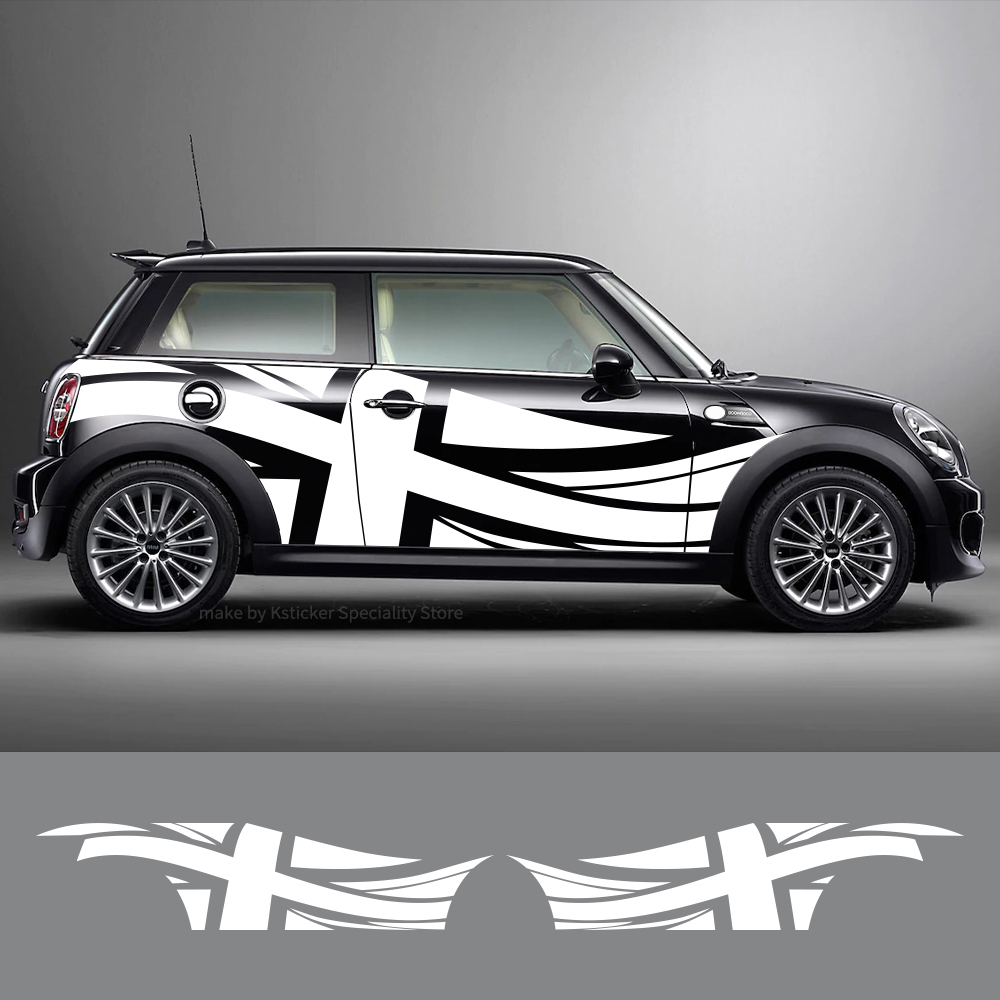 Car Body Side Stickers Auto England Flag Decal For Mini Cooper R56 R57 R58 R50 R52 R53 R59 R61 Countryman R60 F60 F55 F56 F54