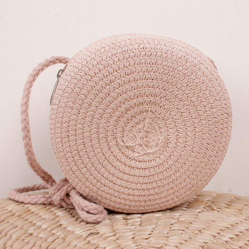 Summer Woven Straw Crossbody Bags for Women Fashion Round Handmade Rattan Beach Small Handbag Travel Female Shoulder Bag