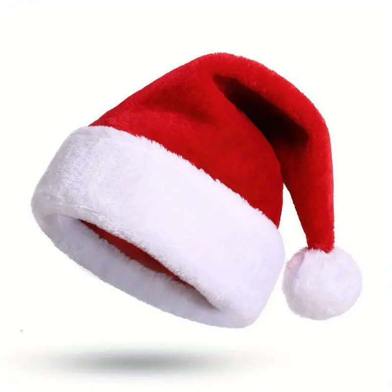 thick brimless christmas hat with added for adults children long and short veet decorations