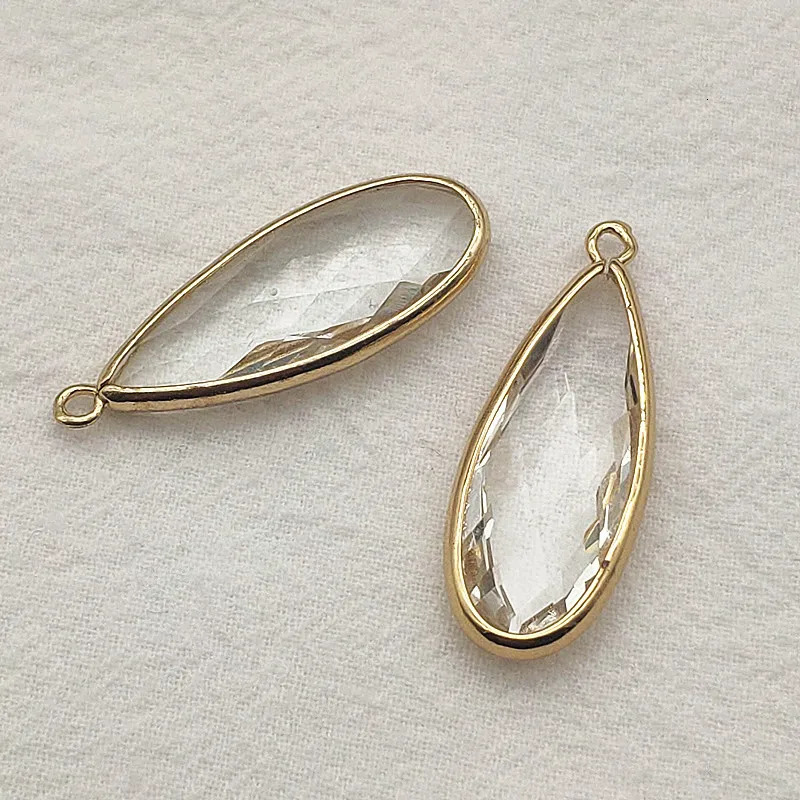 incoming 37x14mm 50 piece crystal charm pendant used for handmade necklaces earrings DIY accessories jewelry discovery and components 241108