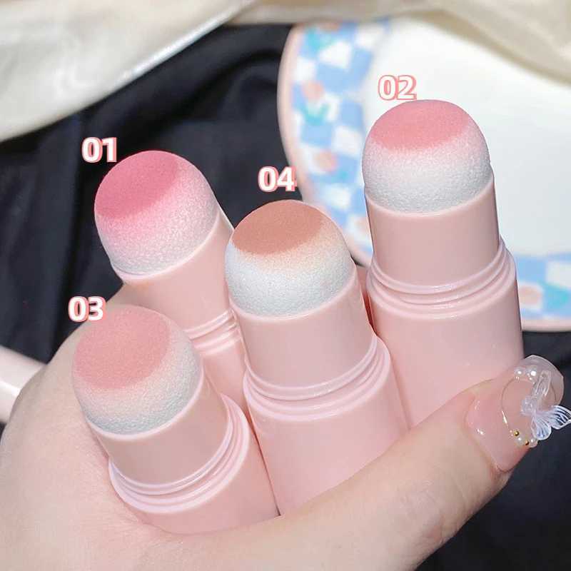Yunrou Soft Fog Blush Stick - Energetic and Bouncy Korean Style Brightening Dual-Use for Lips and CheeksXJ241111