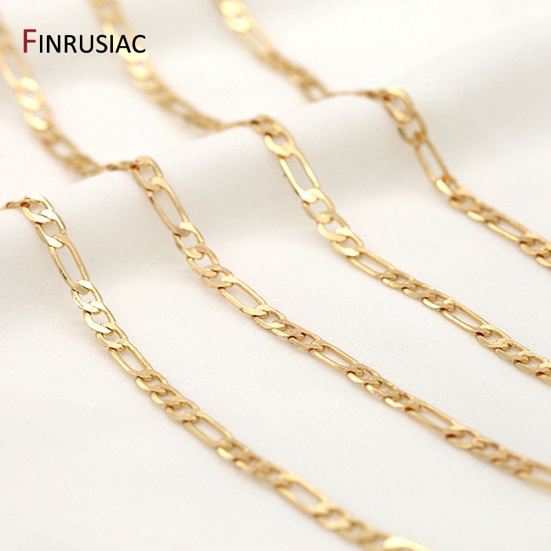 2021 New Trendy Jewellery Making Chain For DIY Necklace Bracelet Material, 14K Gold Plated Copper Metal Chain Spool Wholesale