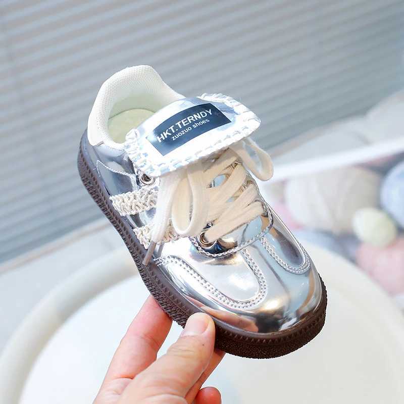 Leopard Print childrens leather sports shoes for boys and girls lightweight breathable and non slip sports shoes for young children X250429