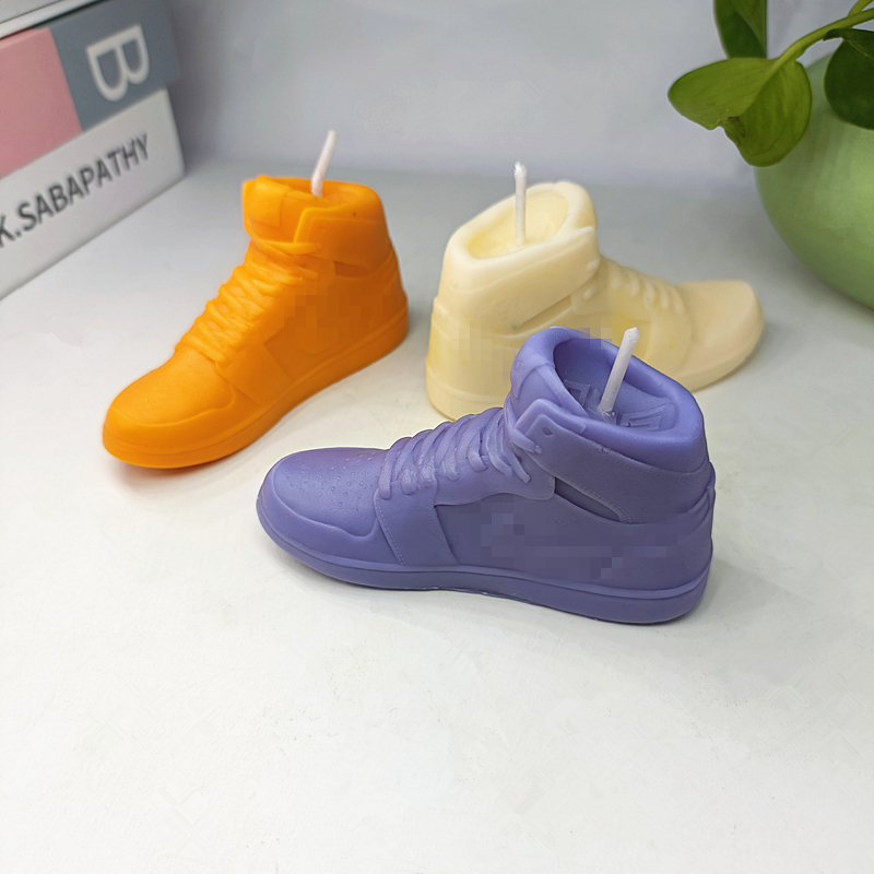 Sneakers Candle Moulds Silicone Sporting Shoes Wax Mold Handmade Birthday Christmas Gift for Making Cake Accessories Table Decor