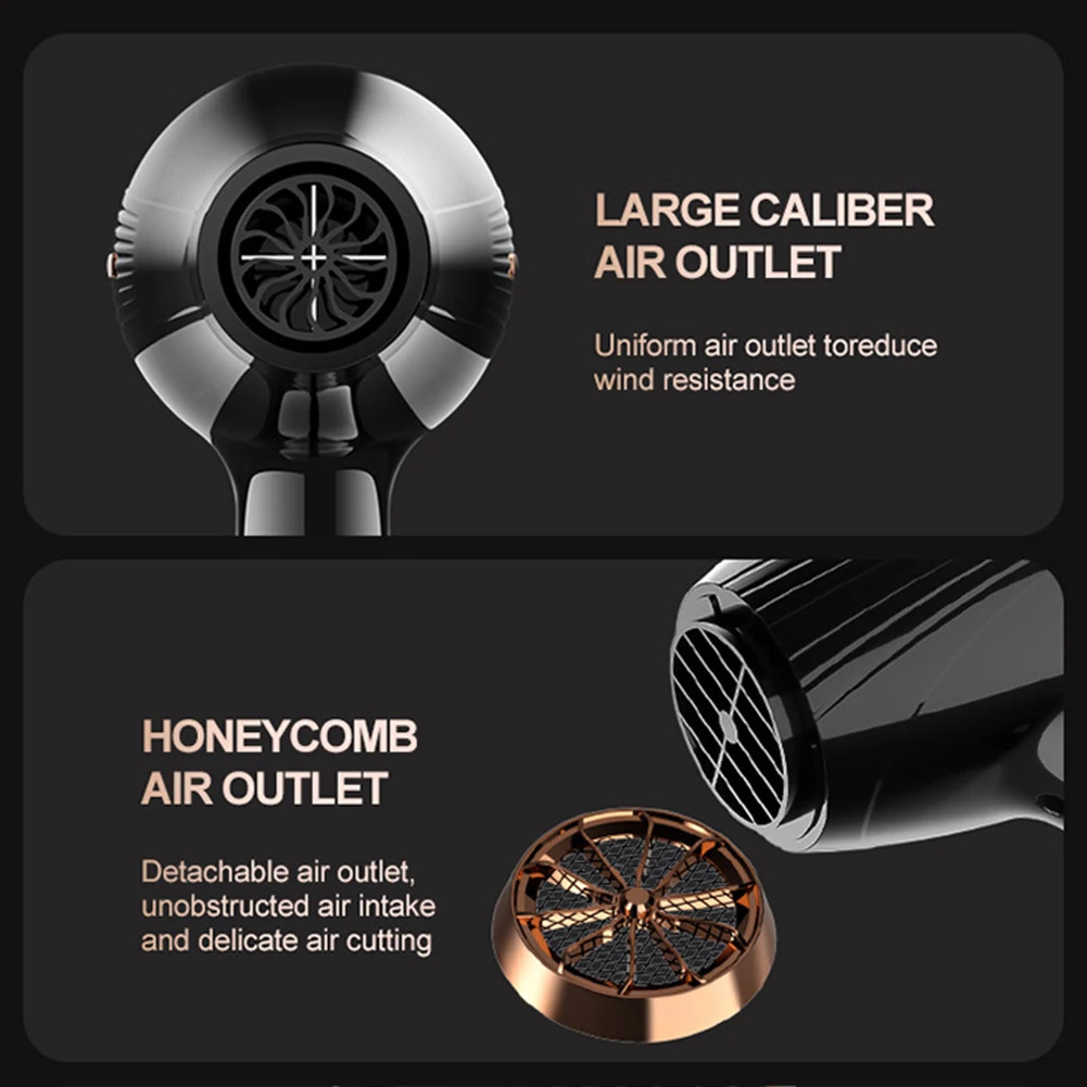 6 In 1 High-Powered Low Noise Hair Dryer Powerful Fast Dry Cold Wind Hair Dryer For Home Travel Hair Styling 241111