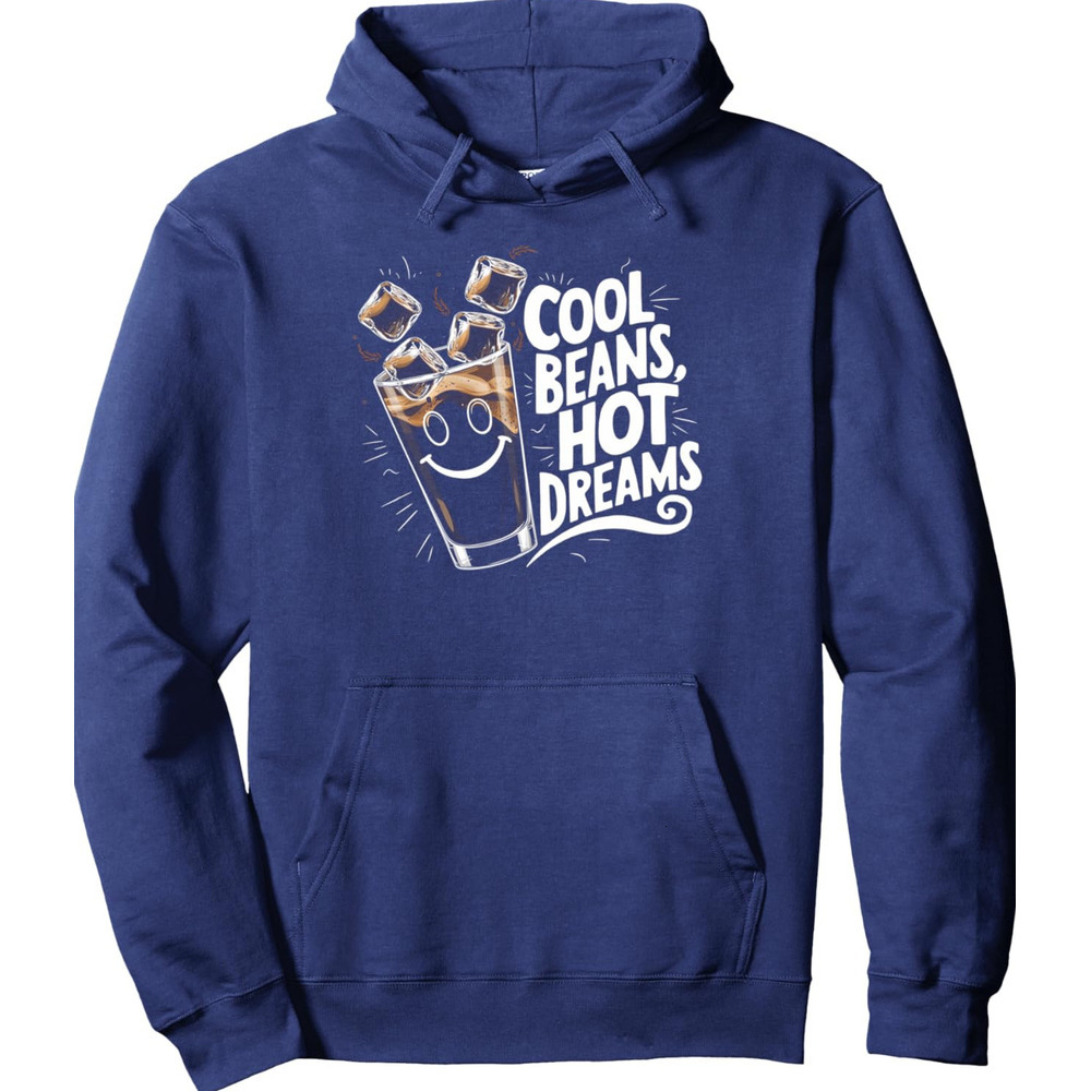 Hoodie for Mens Womens Coffee Lover Iced Coffee Beans Hot Dreams Caffeine Graphic Pullover Hoodie Graphic Hoodies sweatshirt