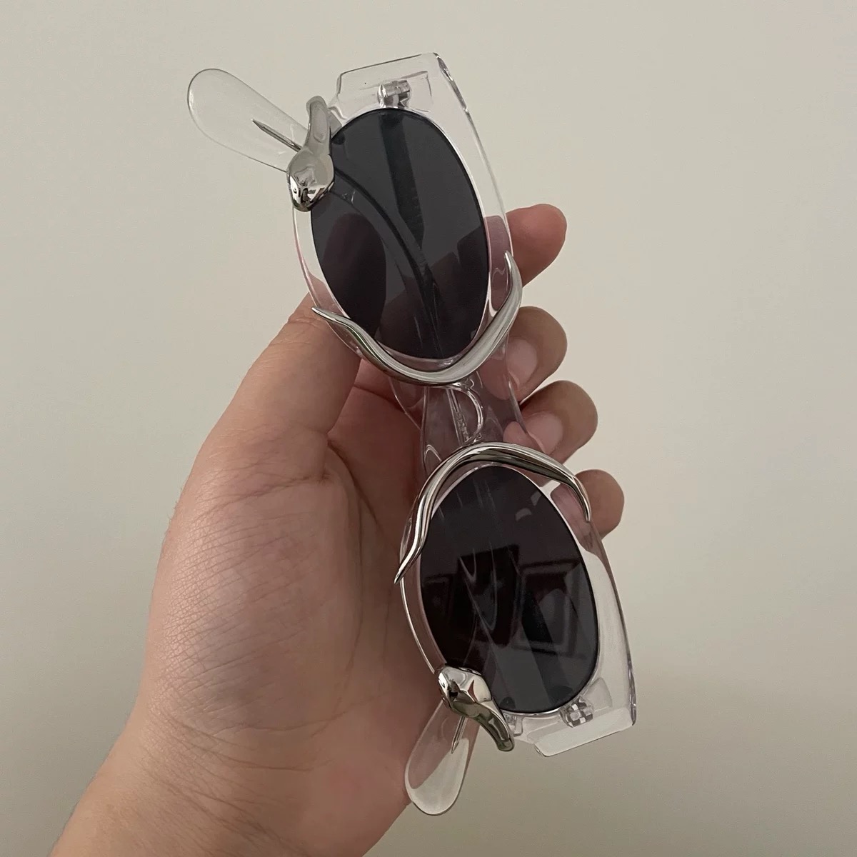 Luxury Brand Steampunk Rectangle Sunglasses Women Small Frames Punk Cat Eye Snake Sun Glasses Men Eyewear Shades Glasses UV400