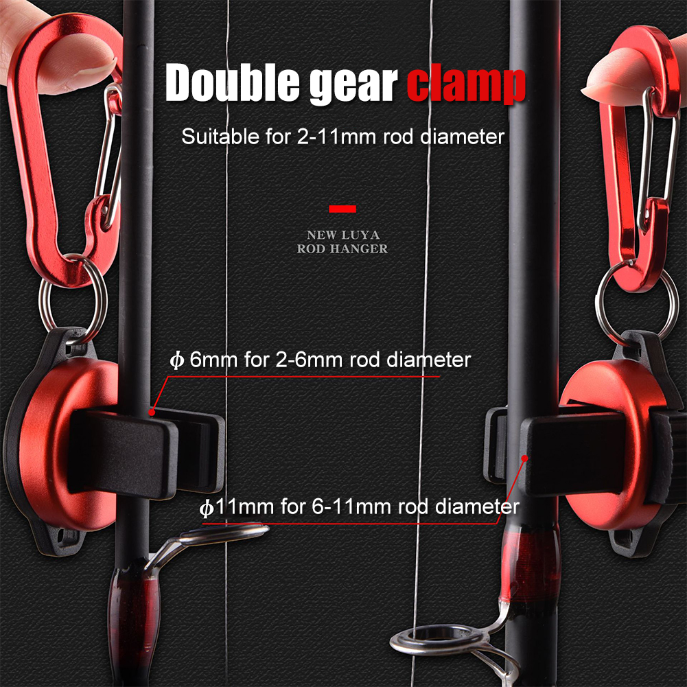 Fly Fishing Rod Holder Aluminum Alloy Fishing Pole Clamp Safety Lock Housing Support Strong Fishing Tool Accessories