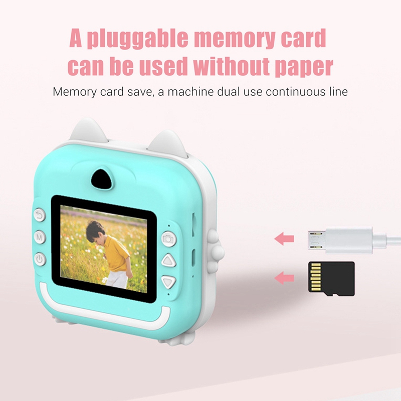 16G Memory Children Mini Camera HD Digital Photography Camera Instant Print Camera For Girl Christmas Gift