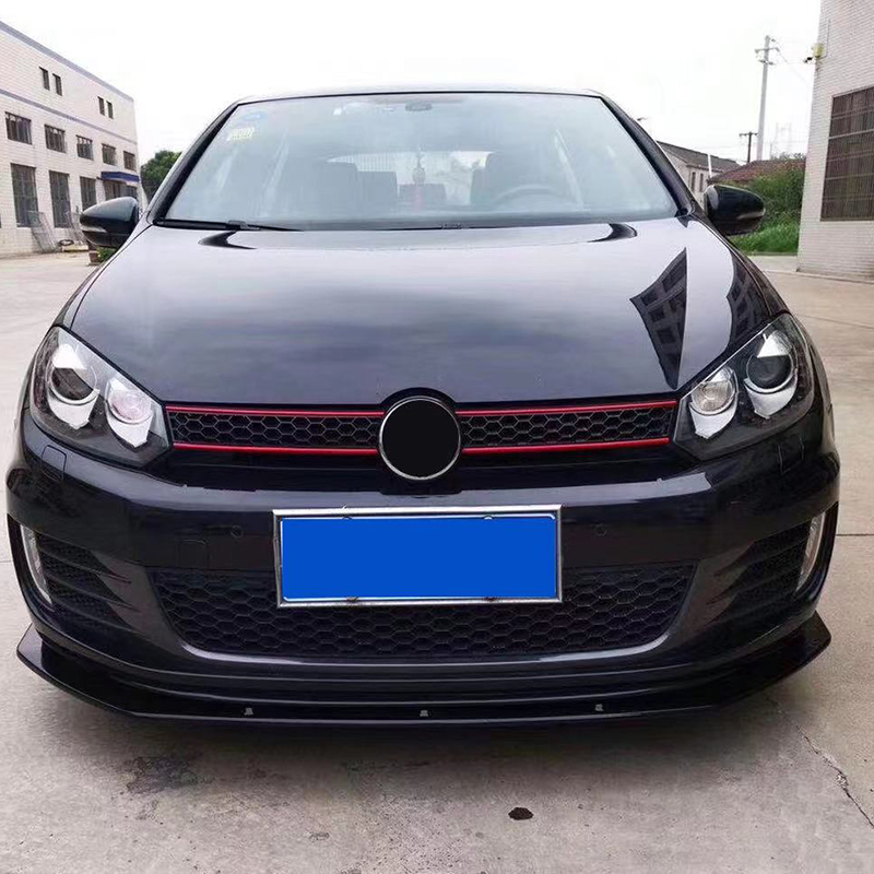 3X 2009-2013 For VW Golf 6 GTI GTD R R20 Car Front Bumper Lip Spoiler Splitter Cover Diffuser By ABS Body Kit