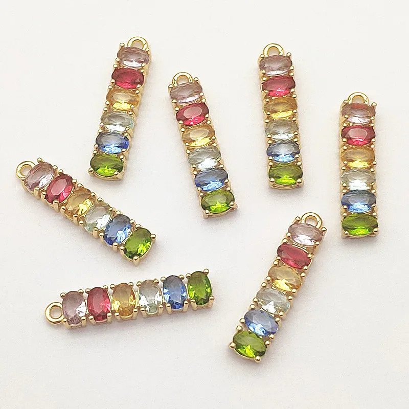 incoming 29x6mm 50 pieces of copper crystal rectangular charm used for DIY accessories of handmade necklaces/earrings jewelry accessories discovery 24