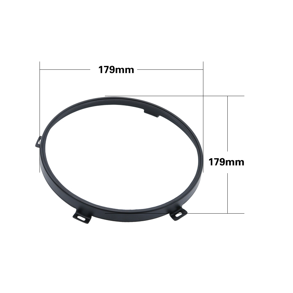 1 Pair Black Round Headlamp 7" Inch Headlight Mounting Ring Trim Bracket For Jeep Wrangler JK TJ Install Support Mount Bracket 28054