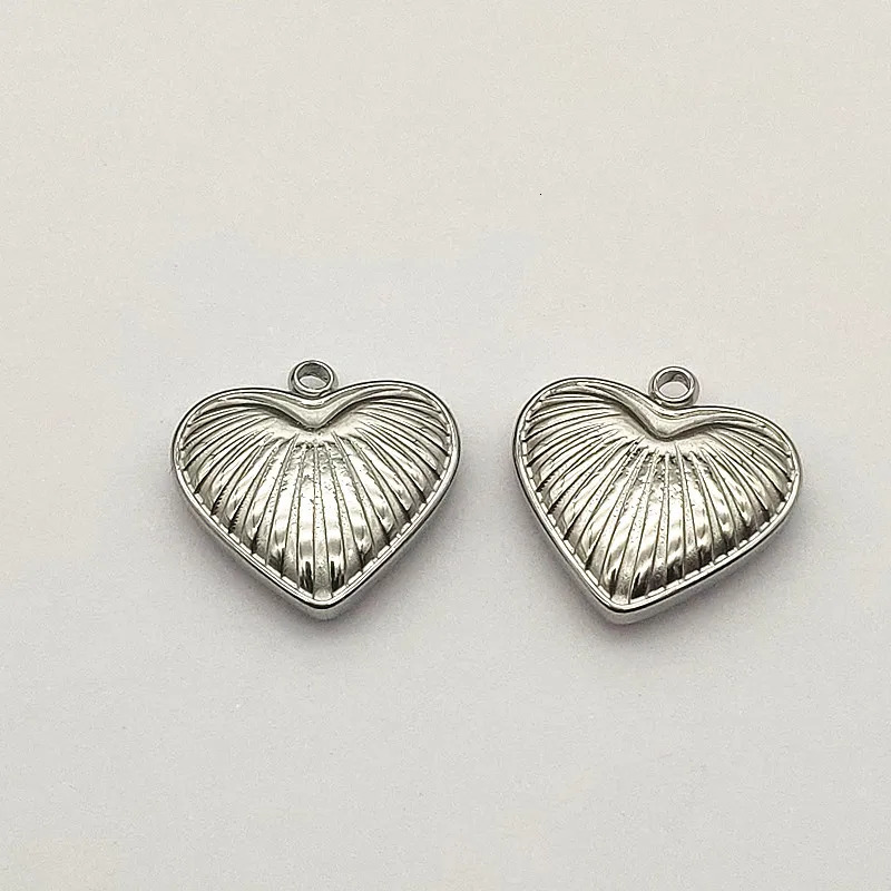 incoming 50mm stainless steel pendant heart-shaped charm used for handmade earrings DIY parts jewelry accessories discovery 241108