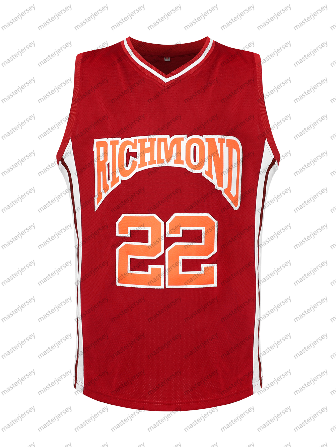 #22 CRUZ RICHMOND Men's Basketball Jersey Sweatshirt - Embroidered Movie Mesh Letters & Numbers, Crew Neck Sleeveless Training Vest, Loose Fit At