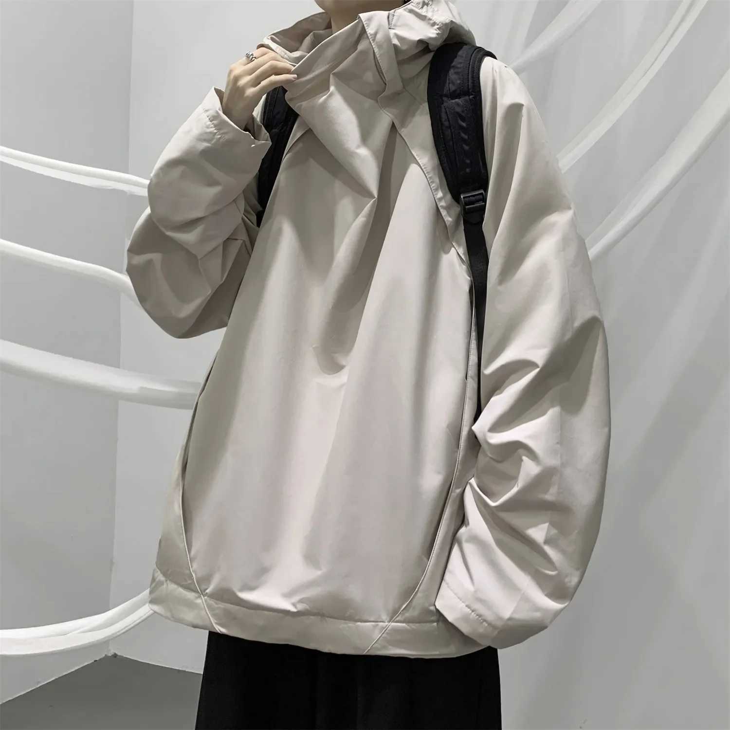 Autumn jacket mens fashion jacket solid casual clothing windproof jacket mens pilot jacket waterproof hiking top W241111