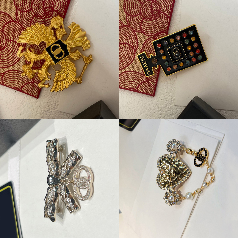 Classic Pin Crystal Brooches for Men and Women Geometry Brooch Designer Copper Material Pins Wedding Lovers Jewelry As A Gift New Styles