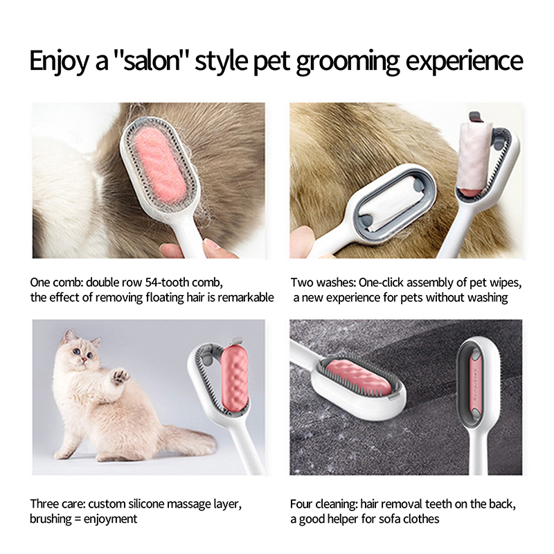 Cat Dog General Pet Grooming Brush Double Side Use Floating Sticky Hair Cat Brush Remove Grooming Comb Pet Cleaning Supplies