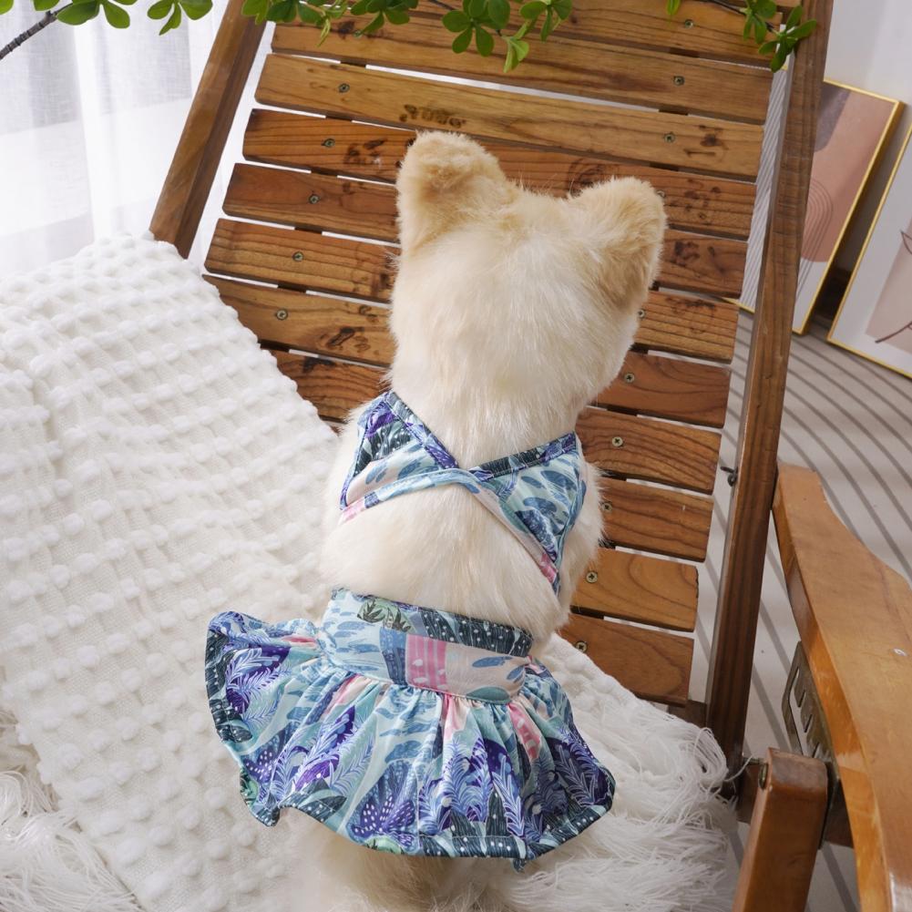 1 Set Pet Dog Bikini Fastener Tape Summer Dog Bathing Suits Dress-up Breathable Pet Dog Print Bikini Swimsuit Dress Pet Supplies
