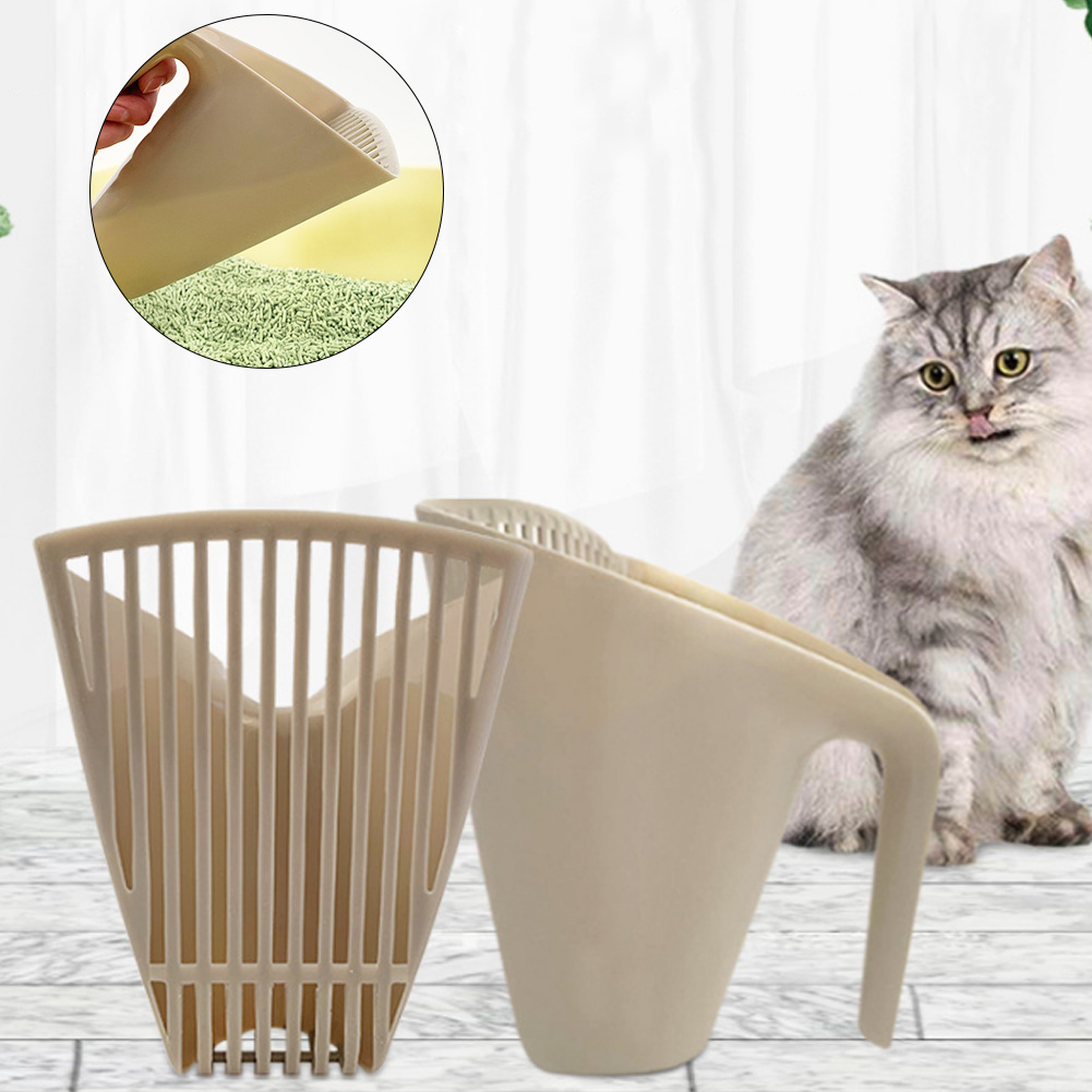 / Set Cat Litter Boxes Shovel Cleaning Tool Cat Toilet Plastic Shovel Scoop with Handle Cat Litter Shovel Shovel with Handle