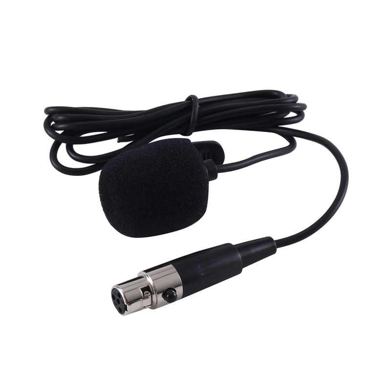 Professional Lavalier Lapel Tie Clip Condenser Microphone 4Pin Mic For Bodypack 4 Pin XLR