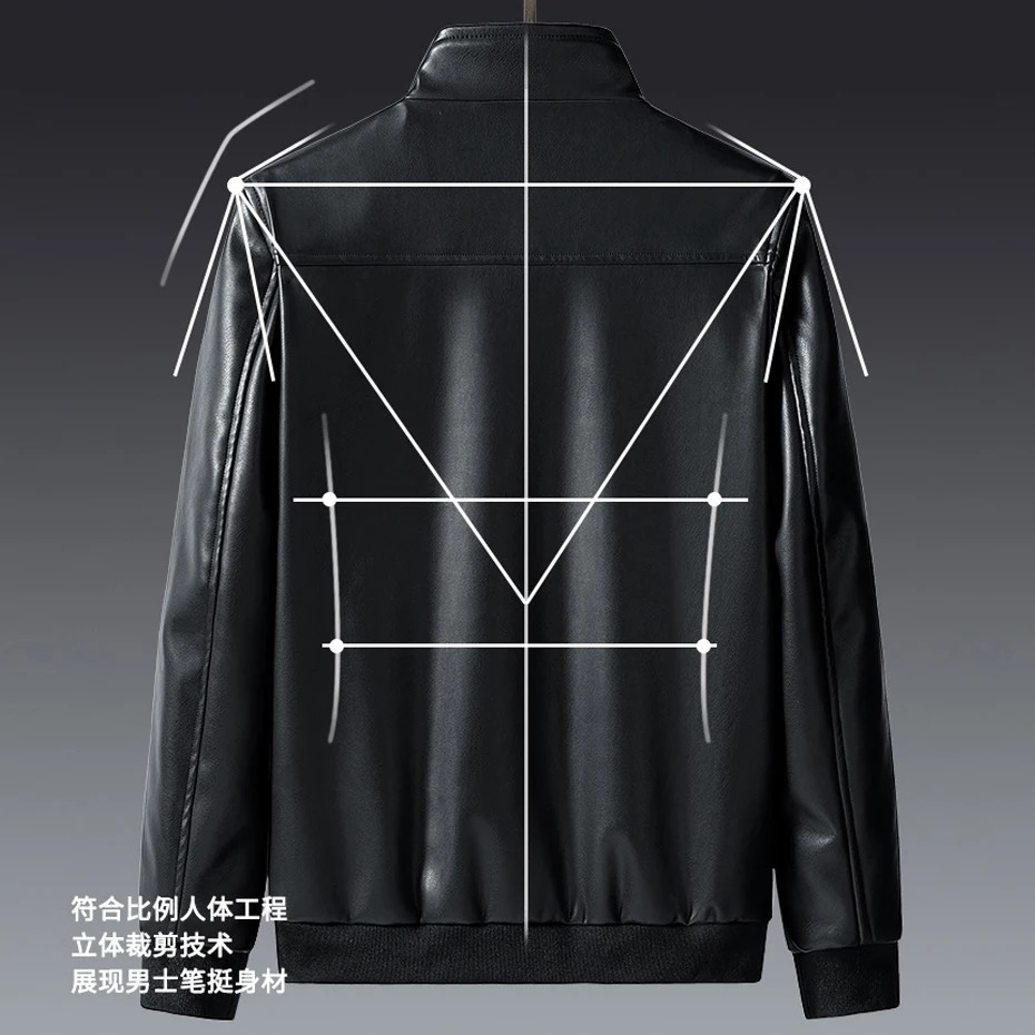 Solid Color Leather Jackets Male Big Size Plus 7XL 8XL PU Jacket Men Coat Cargo Casual Motorcycle Biker 241108