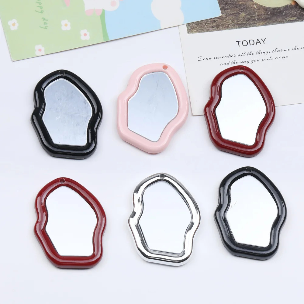 Cordial 30Pcs 47 * 62MM Charm Accessories/Handmade/DIY Pendant for Bag/Jewelry Discovery and Components/Mirror Shape #17628 241108